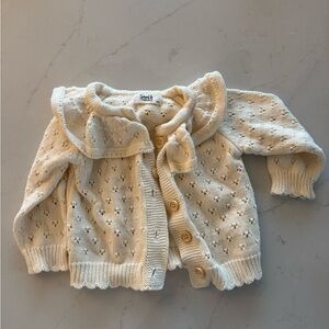 Cream Knit Kids Cardigan
